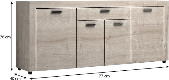 Μπουφές Joseph mit Schubladen Walnut 177x40x76cm