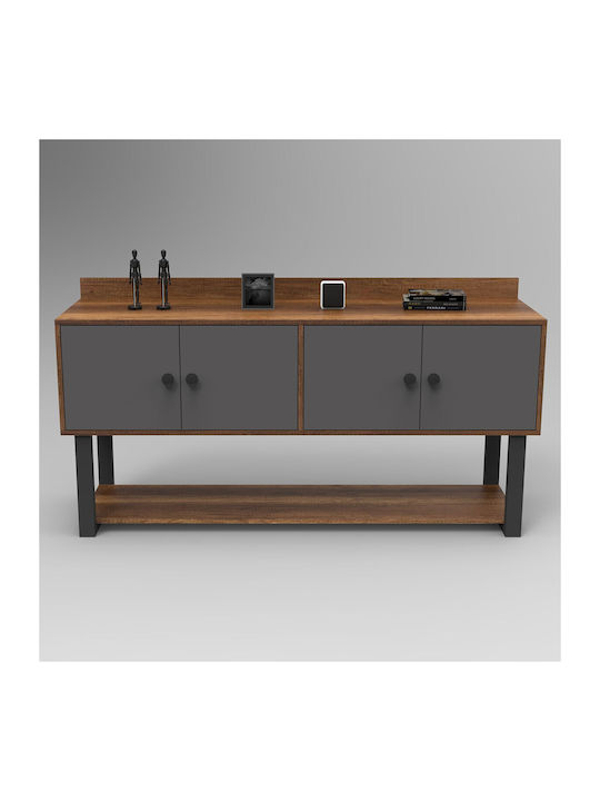 Μπουφές από Ξύλο & Μέταλλο Anthracite-walnut 180x85x93.2cm