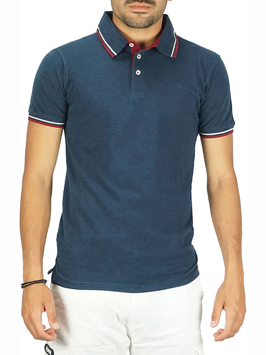 Polo Herrenbluse Kurzarm Marineblaue