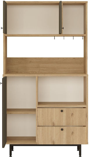 Μπουφές από Ξύλο & Μέταλλο Oak-anthracite 88x35.5x161.2cm