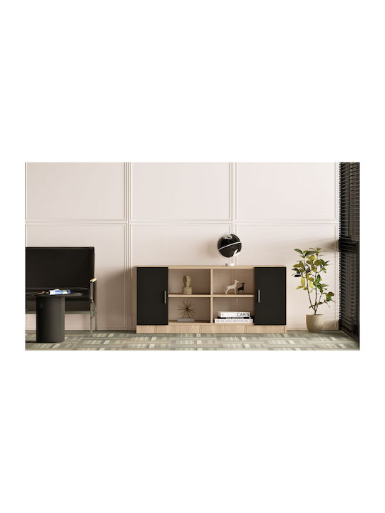 Sideboard Wooden Oak-black 139.8x46.3x61.8cm