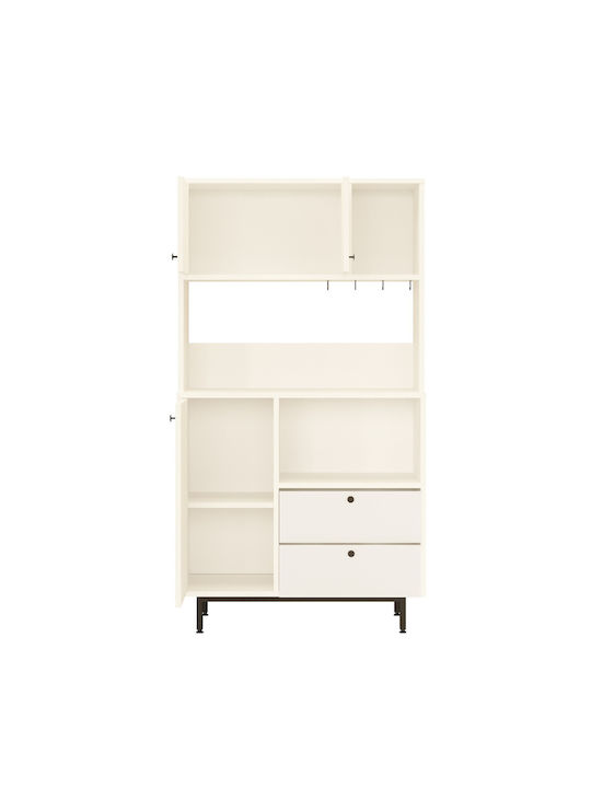 Μπουφές White από Ξύλο & Μέταλλο White 88x35.5x161.2cm