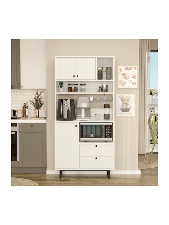 Bufet White Alb 88x35.5x180cm