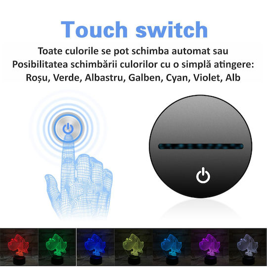 Lumini LED Lampă decorativă pentru copii Multicolor 19x3cm