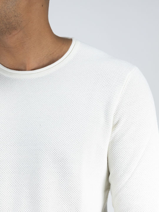 Langarm-Pullover Off White