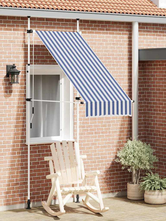 vidaXL Zelt Terrasse Blue / White 1x1.2m