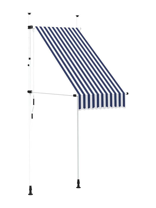 vidaXL Zelt Terrasse Blue / White 1x1.2m