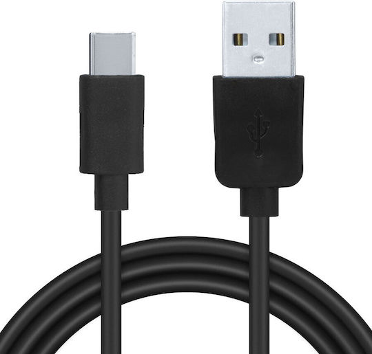 Spacer Cablu Date și Alimentare Smartphone USB 3.0 Tată La Type-C Tată PVC 2.1A Retail Pack 1m Negru "spdc-typec-pvc-bk-1.0" Include TVA 0.06 Lei