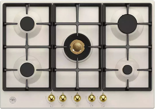 Bertazzoni Εστία Φυσικού Αερίου Αυτόνομη 75.2x52.2εκ. Μπεζ
