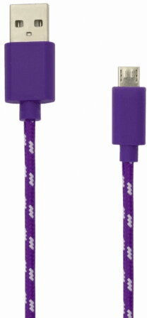 Sbox Geflochten USB 2.0 auf Micro-USB-Kabel Lila 1m (USB-1031U) 1Stück