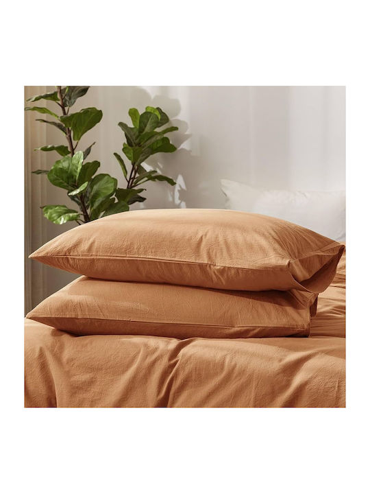 Kotonia Home Σεντόνι Υπέρδιπλο 220x240εκ. Cocoa