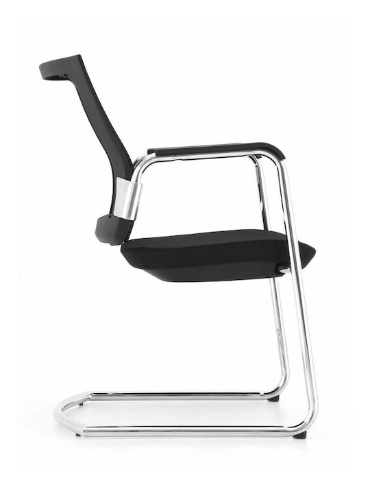 Chair Visitor in Black Color 56x60x87cm 1pcs
