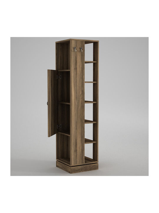 Roll Entry Furniture with Shoe Rack Walnut 44.8x44.8x180cm