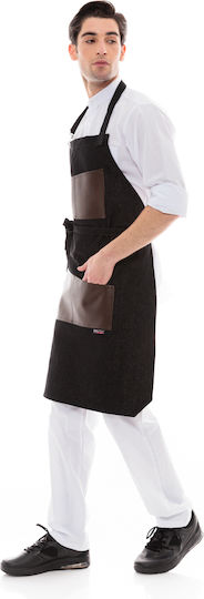 IdealPress Ποδιά Barista / Barkeeper / Kellner Ganzkörper Schwarz