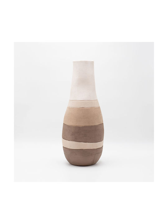 Decorative Vase Ecru 18x18x44.5cm