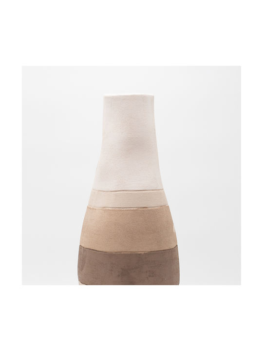 Decorative Vase Ecru 18x18x44.5cm