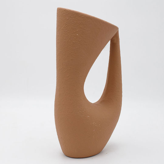 Σετ Βάζα Κεραμικά Καφέ 16.5x9.5xΥ32.5cm 2τμχ