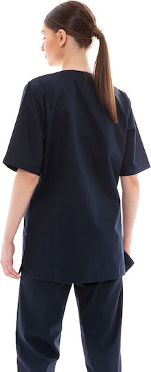 IdealPress Scrub Unisex Hose & Bluse Set Marineblau