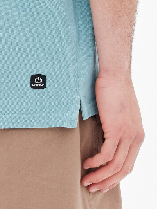 Herrenblusen Polo T-Shirts Hellblau
