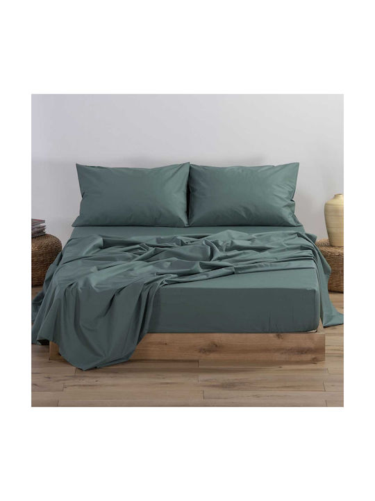 Nef-Nef Homeware Basic Σετ Μαξιλαροθήκες με Φάσα 1172 Green 52x72εκ.