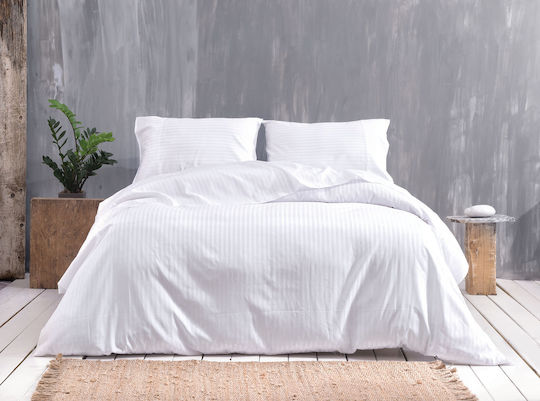 Rythmos Satin Σετ Oxford Λευκές 50x70cm 111-201-2