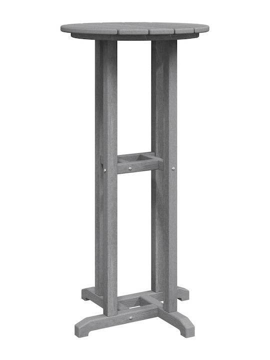 Outdoor Bar Free Standing Plastic Table Light Grey 55x55x107cm