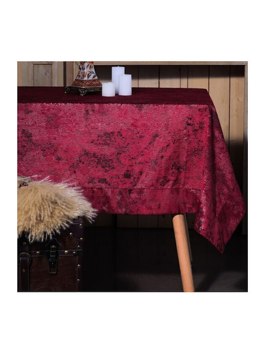 Placemats Pls-tb1084 Velvet Leather Red Wine Velvet Leather 100%pol 100×100 Liolios Home