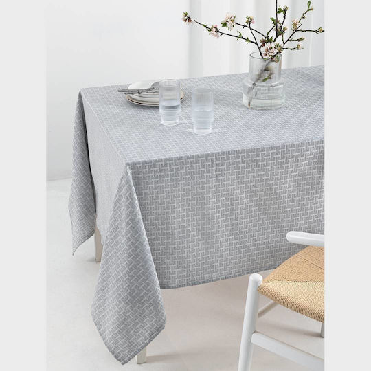Palamaiki Față de masă Rezistent la pete Set Gri 175x260cm