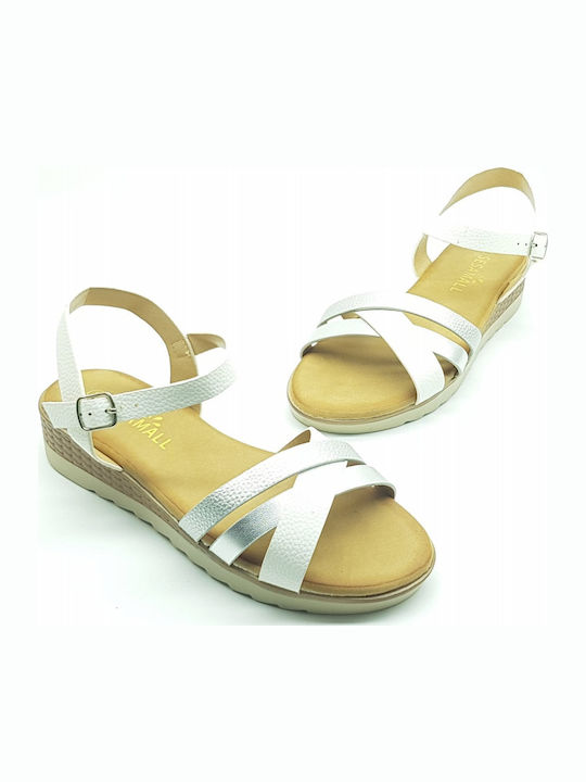 Flache Sandalen für Damen Anatomisch in Weiß Farbe