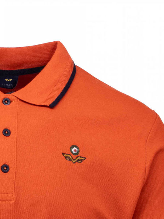 Polo Short Sleeve Blouse Orange