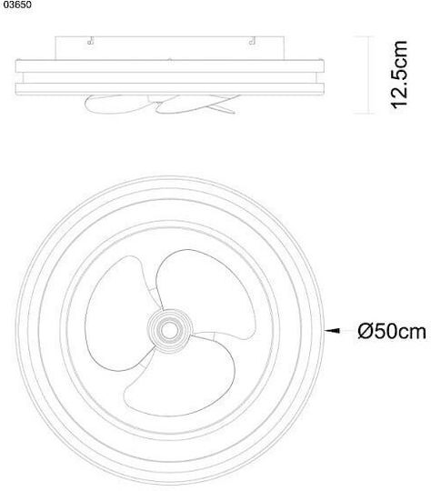 Globo Lighting Gatian Πλαφονιέρα 50cm με Φως Μπεζ