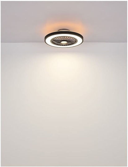 Globo Lighting Blizzak Ceiling Light 54cm with Light Fixture Black