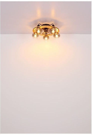 Globo Lighting Lamotta Closed Type (Ceiling Light) 55cm with Brown Light Fixture