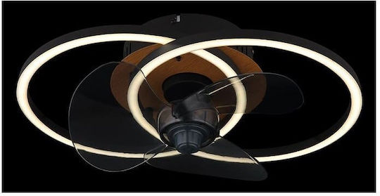 Globo Lighting Karen Plafonieră 42cm Cu Lentile De Mărire Neagră