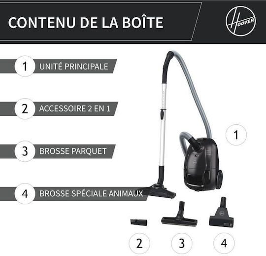 Hoover HE120PET 011 Staubsauger 700W Eingetütet 2.5Es Iron Grey