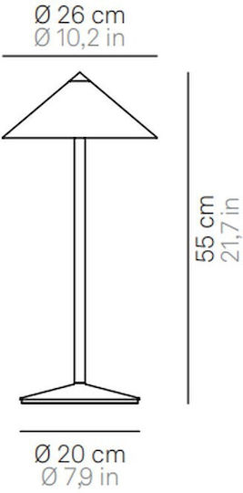 Zafferano Pina Μεταλλικό Πορτατίφ LED