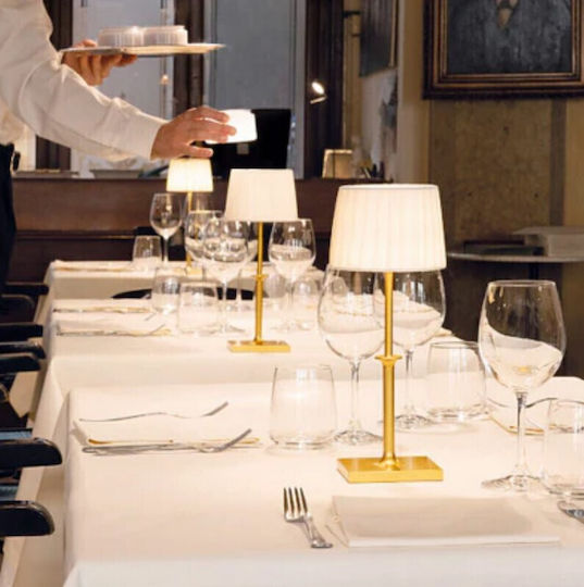Zafferano Poldina Table Lamp LED with White Shade and Base