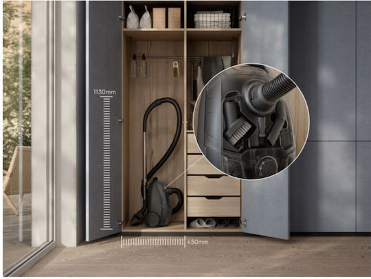 Electrolux EB31C1DB Ηλεκτρική Σκούπα 650W με Σακούλα 3lt Μπλε