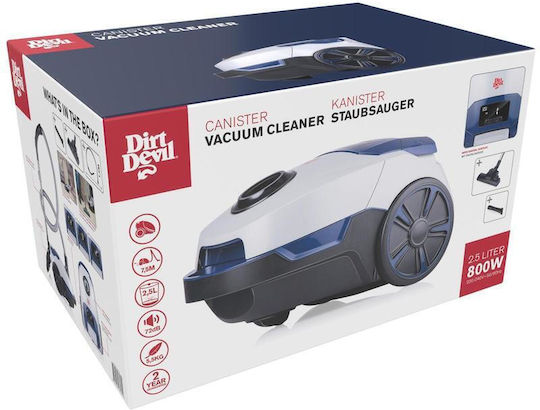 Dirt Devil DD2002 Staubsauger 800W Eingetütet 2.5Es Weiß