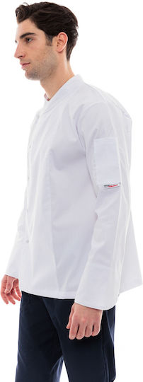 IdealPress Coat Chef 100% Cotton made White with Long Sleeve