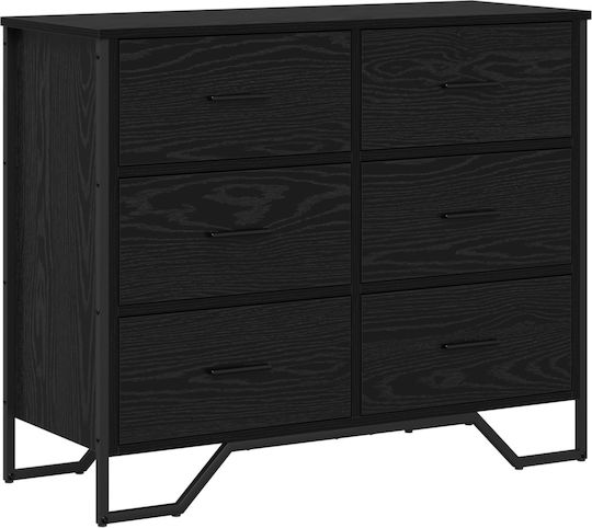 Comoda pentru Dormitor Neagră 91x35.5x74.5buc
