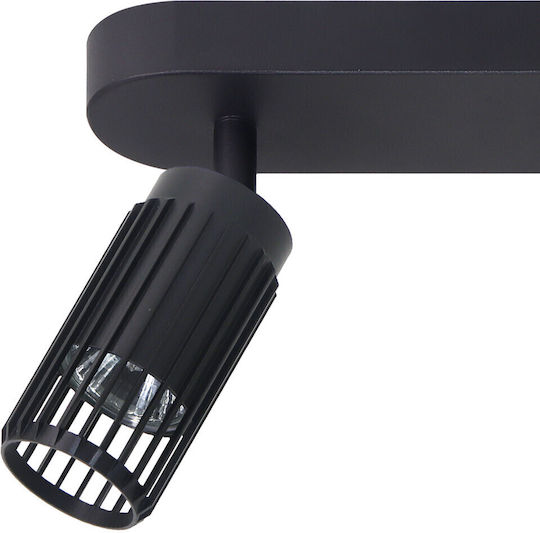 Eko Light Τριπλό Σποτ με Ντουί GU10 σε Μαύρο Χρώμα