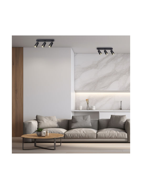 Eko Light Triple Spot with Socket GU10 in Black Color
