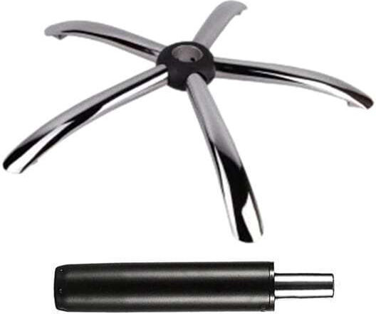 CM Set for Office Chair Metallic 2 Pieces Black