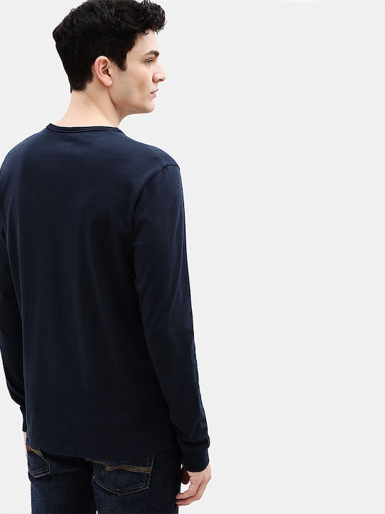 Dustan River Long Sleeve Navy Blouse