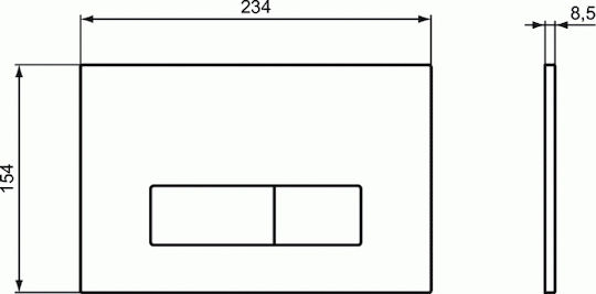 Ideal Standard Oleas M2 Πλακέτα για Καζανάκια Διπλής Λειτουργίας