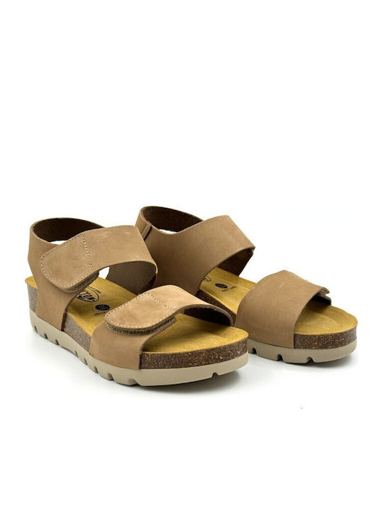 Anatomic Women's Leather Platform Shoes Nobuck Taupe