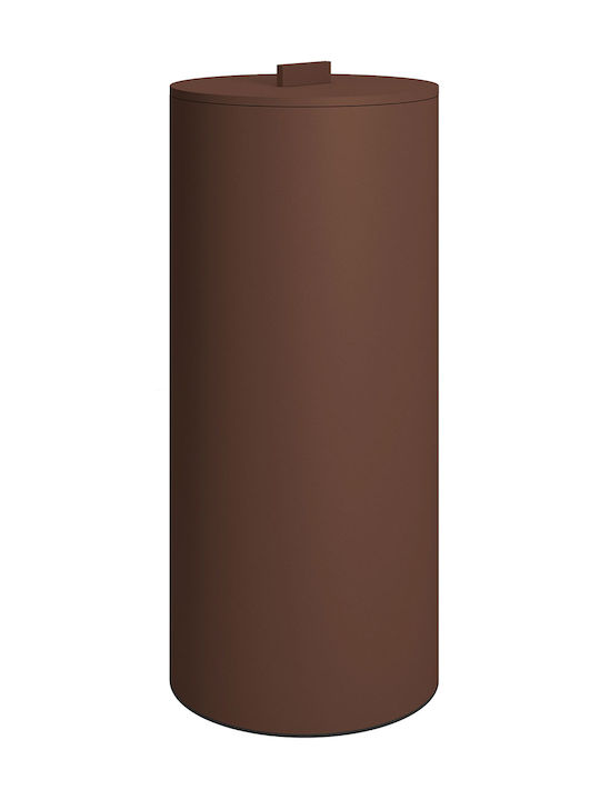 Pam & Co Кошница За Пране Металик 30л С Капак 25x25x60см Кафява