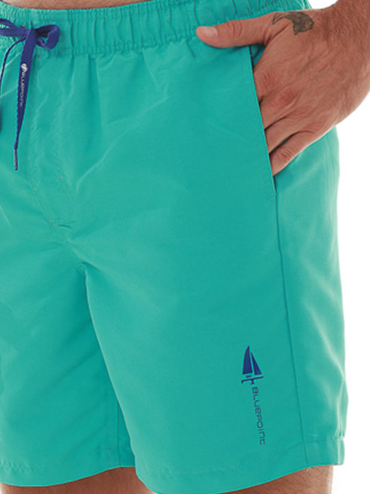 Solid Men's Swimwear Shorts Dark Petrol Blue