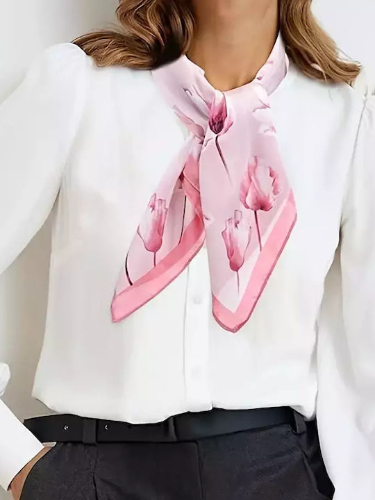 By Queen Γυναικείο Μαντήλι Cherry Blossom Flower Pink By Queen Γυναικείο Μαντήλι Cherry Blossom Flower Pink